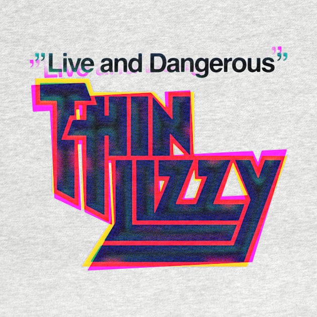 Thin Lizzy offset graphic by HAPPY TRIP PRESS